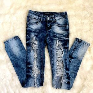 Rue21 Multi color denim, distressed Jean
